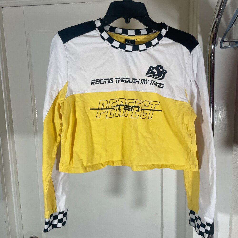 BSR By Samii Ryan Racing Cropped Long Sleeve Shirt